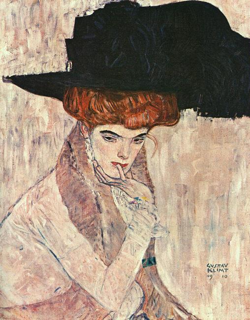 Gustav Klimt The Black Feather Hat oil painting picture
